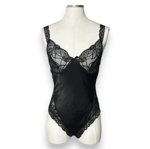 ST. MICHAEL Black Lace Bodysuit VINTAGE